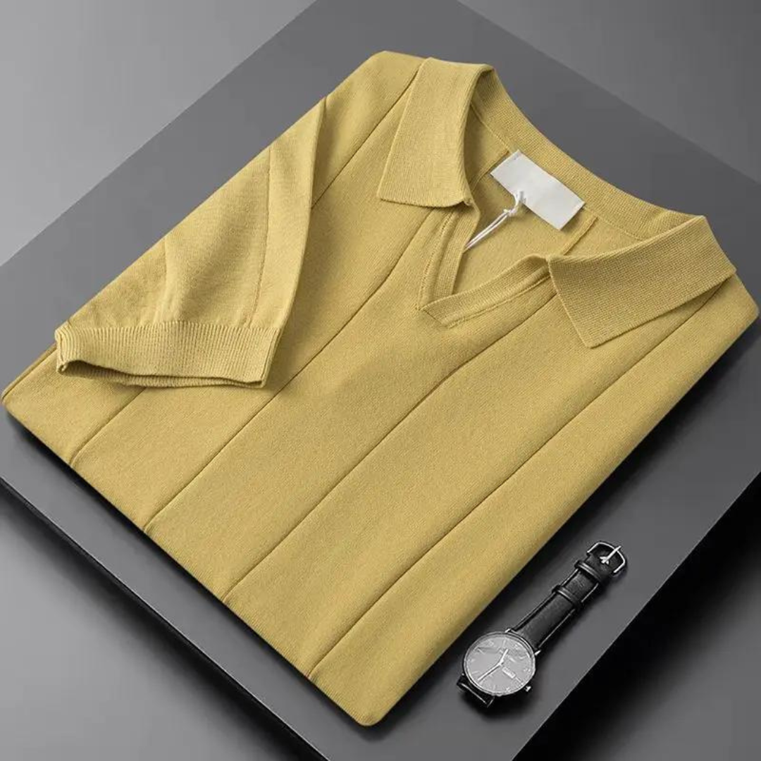 Portofino | Stylish Knit Polo Shirt Men - Short Sleeve Cotton