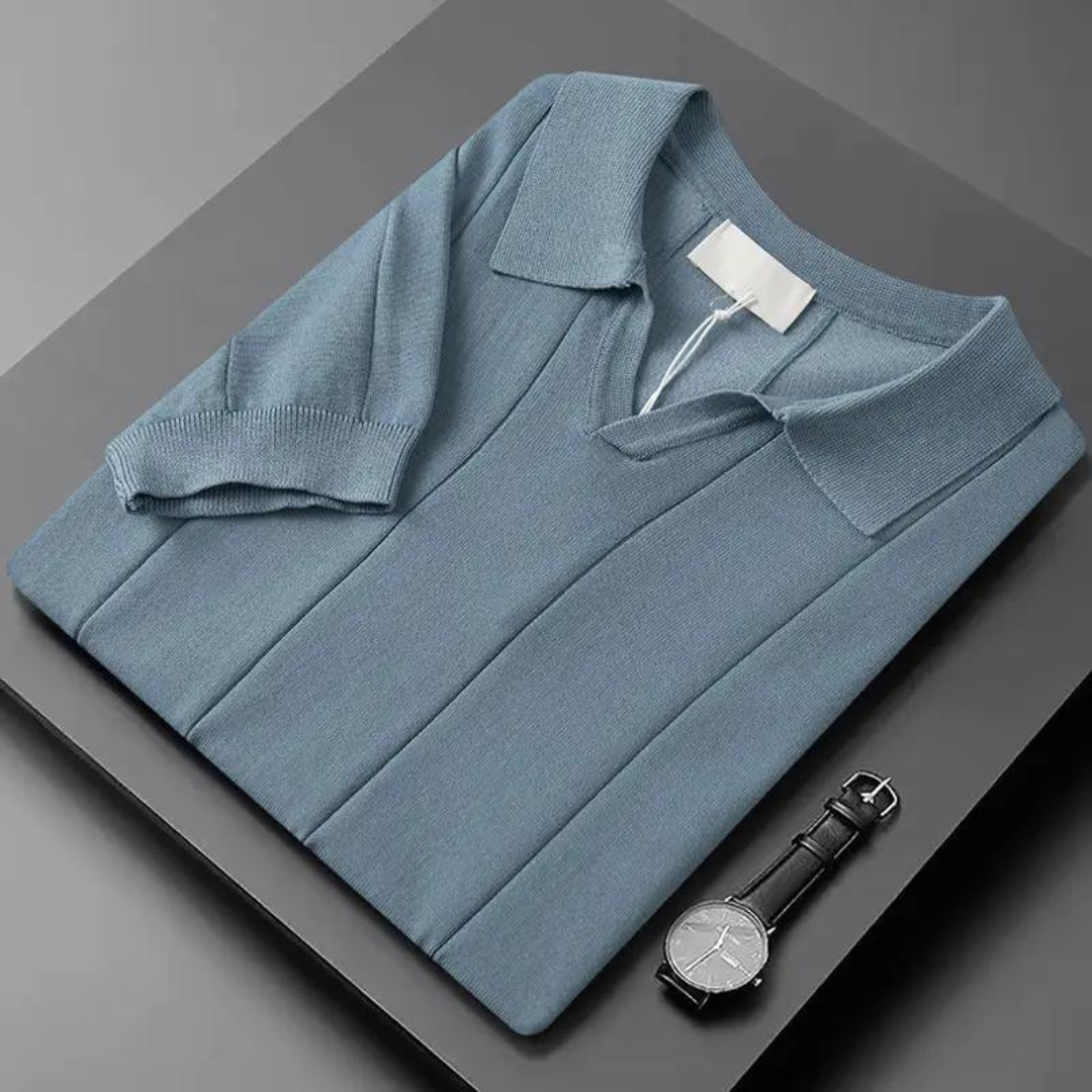 Portofino | Stylish Knit Polo Shirt Men - Short Sleeve Cotton
