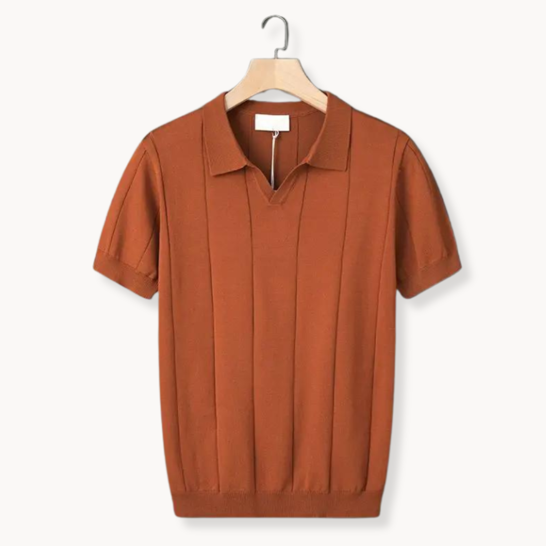 Portofino | Stylish Knit Polo Shirt Men - Short Sleeve Cotton