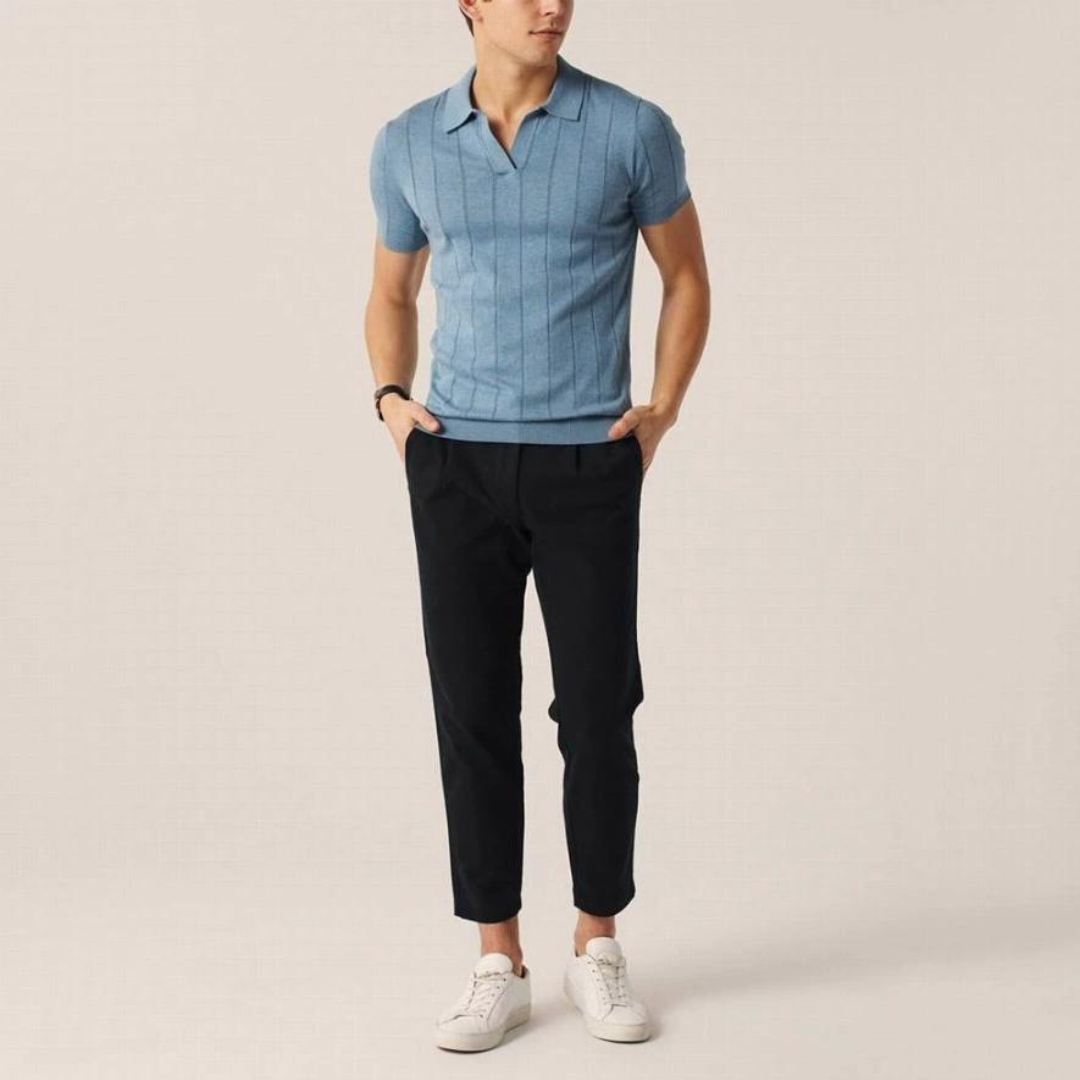 Portofino | Stylish Knit Polo Shirt Men - Short Sleeve Cotton