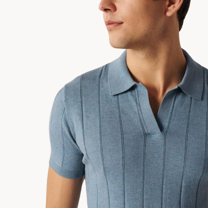 Portofino | Stylish Knit Polo Shirt Men - Short Sleeve Cotton
