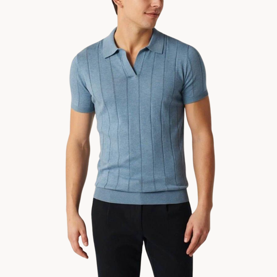 Portofino | Stylish Knit Polo Shirt Men - Short Sleeve Cotton