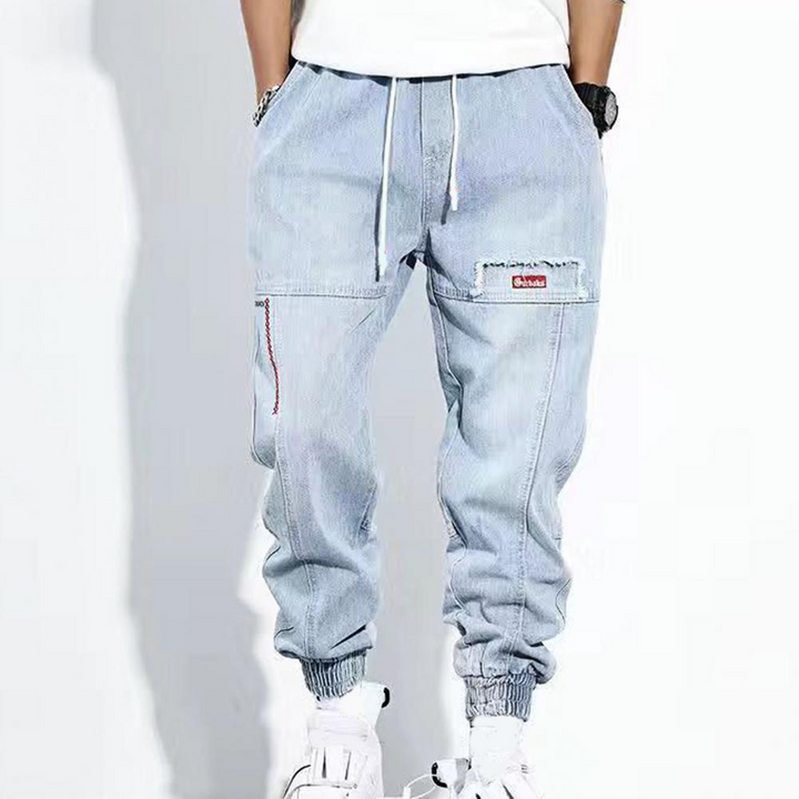 Rosie | Stylish Baggy Denim Jogger Jeans With Elastic Cuffs Men