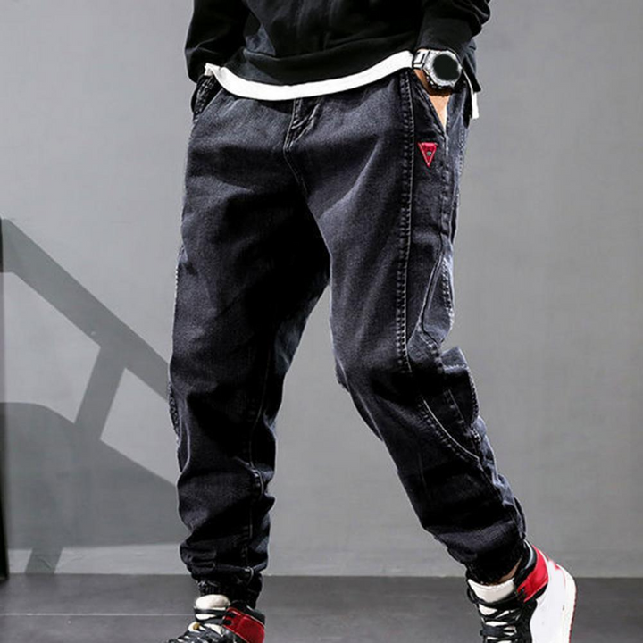 Rosie | Stylish Baggy Denim Jogger Jeans With Elastic Cuffs Men