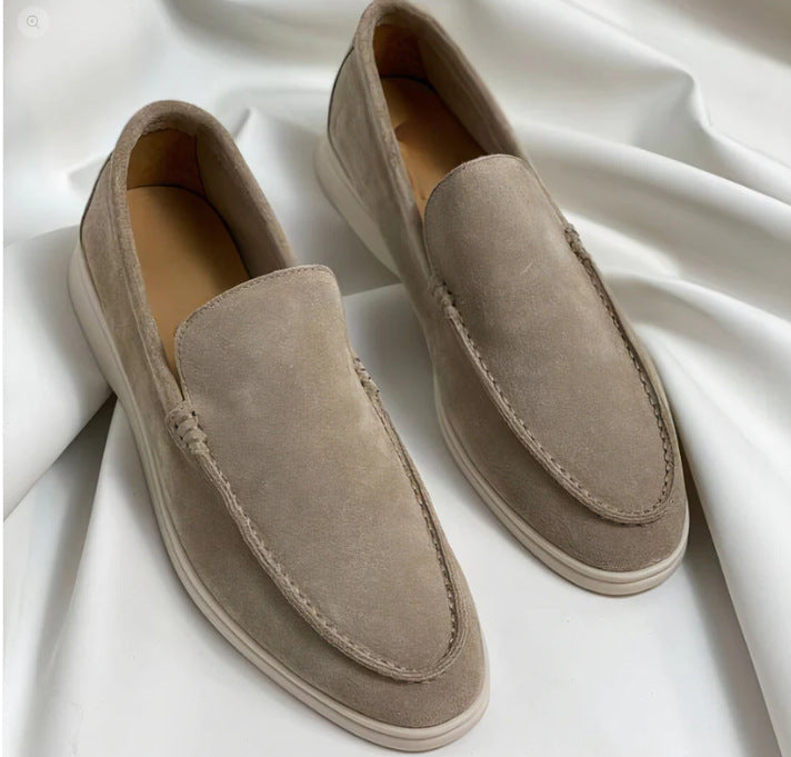 Ricardo | Sleek Black Suede Slip-On Loafers Men
