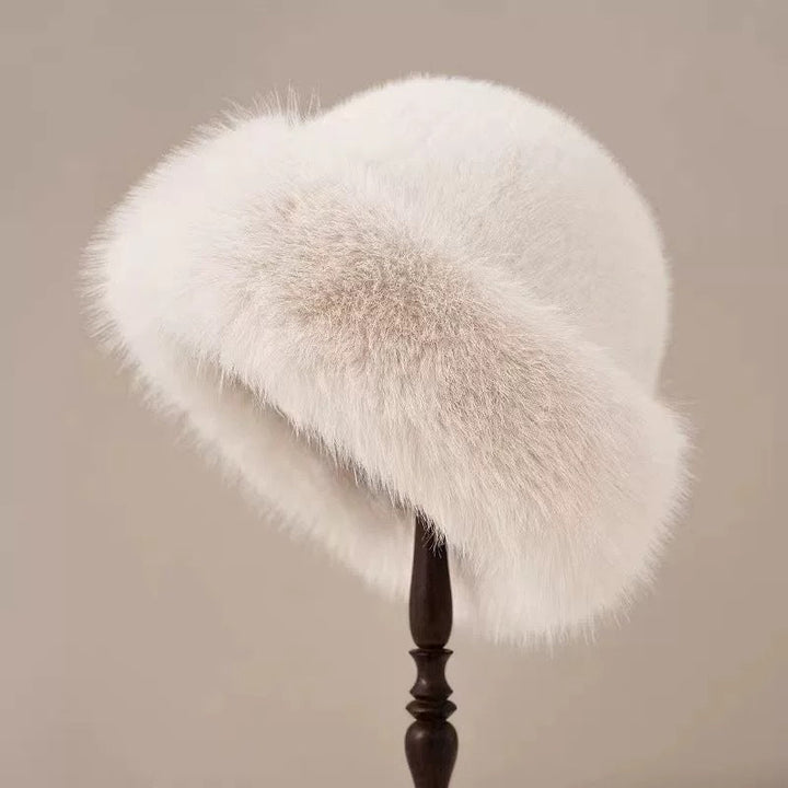 Penelope | Chic Pink Faux Fur Winter Bucket Hat