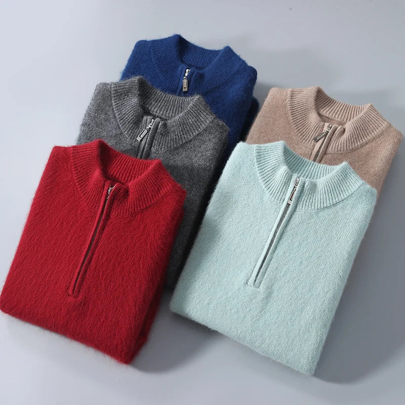 Baxter | Elegant Quarter Zip Cashmere Sweater Men - Luxury Pullover