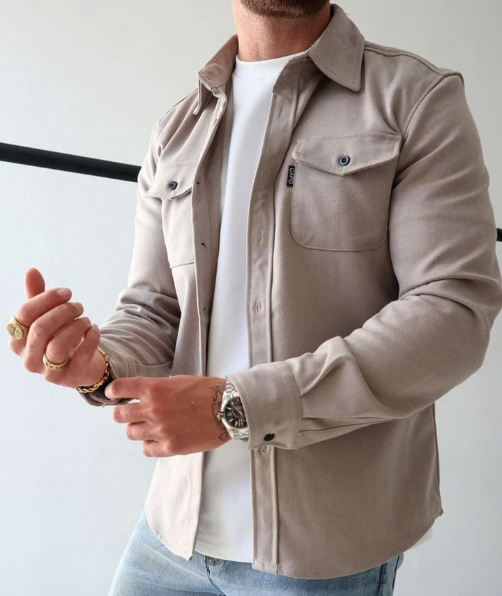 Gabriel | Stylish Button-Up Overshirt With Chest Pockets