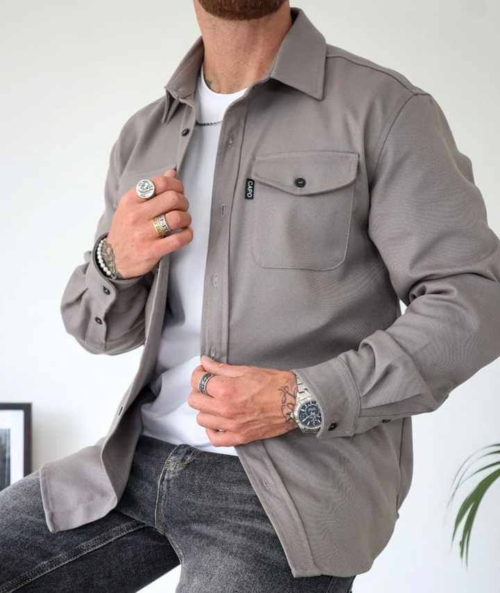 Gabriel | Stylish Button-Up Overshirt With Chest Pockets