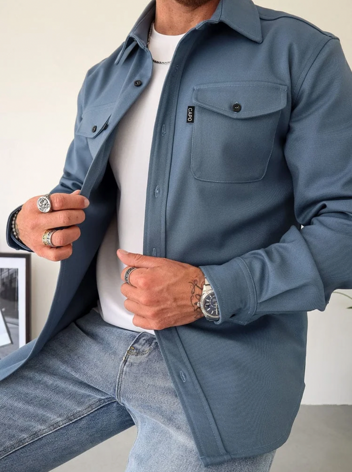 Gabriel | Stylish Button-Up Overshirt With Chest Pockets