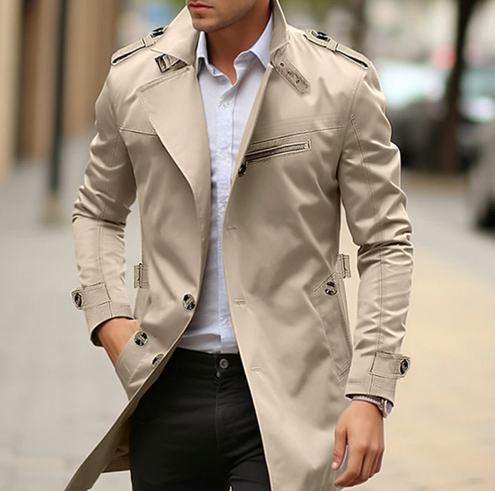 Julian | Elegant Double-Breasted Trench Coat For Men