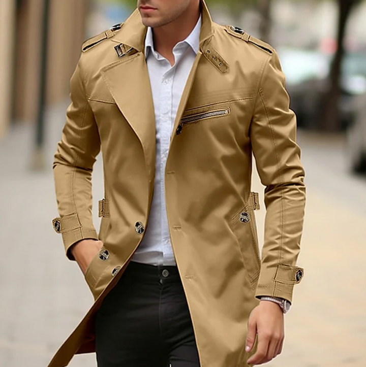 Julian | Elegant Double-Breasted Trench Coat For Men