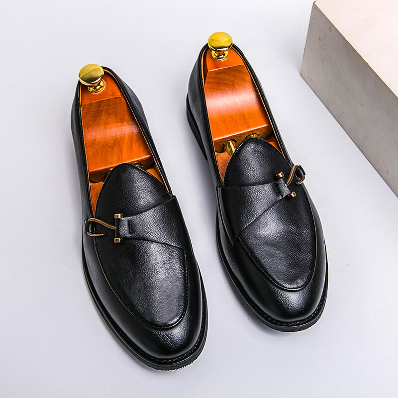 Elyse | Elegant Hook Detail Leather Loafers For Men
