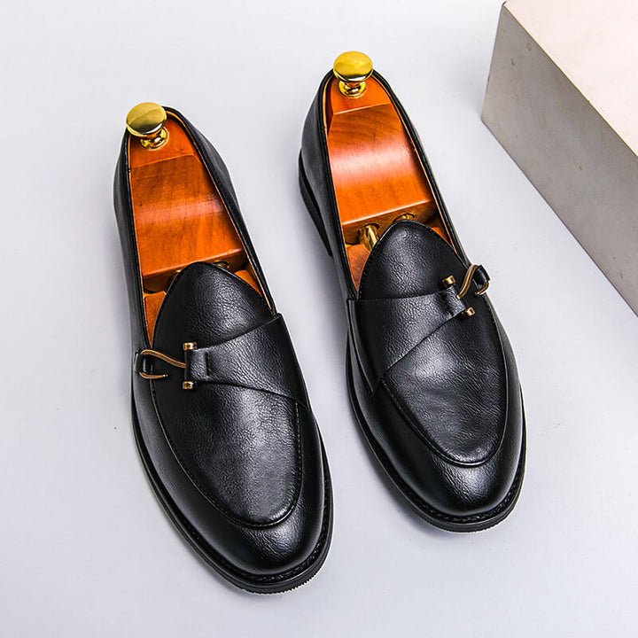 Elyse | Elegant Hook Detail Leather Loafers For Men