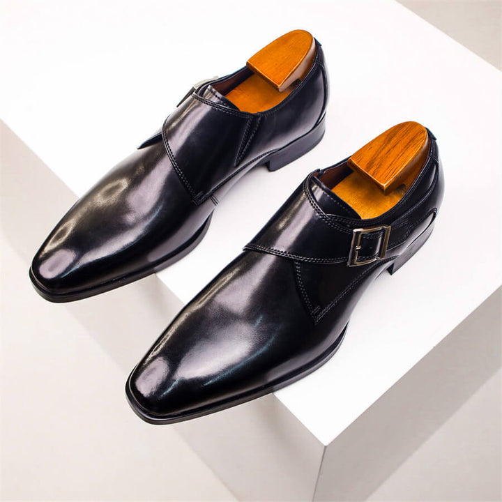 Sergio | Elegant Italian Leather Monk Strap Dress Shoes