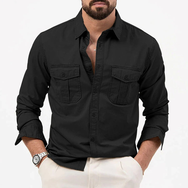 Bennett | Stylish Long Sleeve Button Up Shirt With Dual Chest Pockets