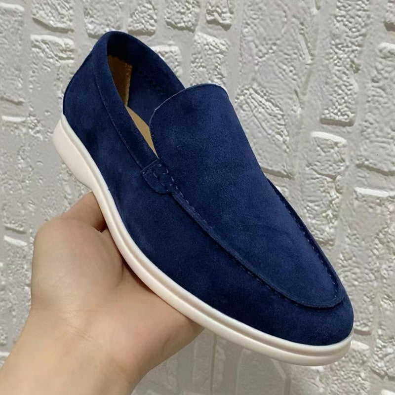 Ricardo | Sleek Black Suede Slip-On Loafers Men