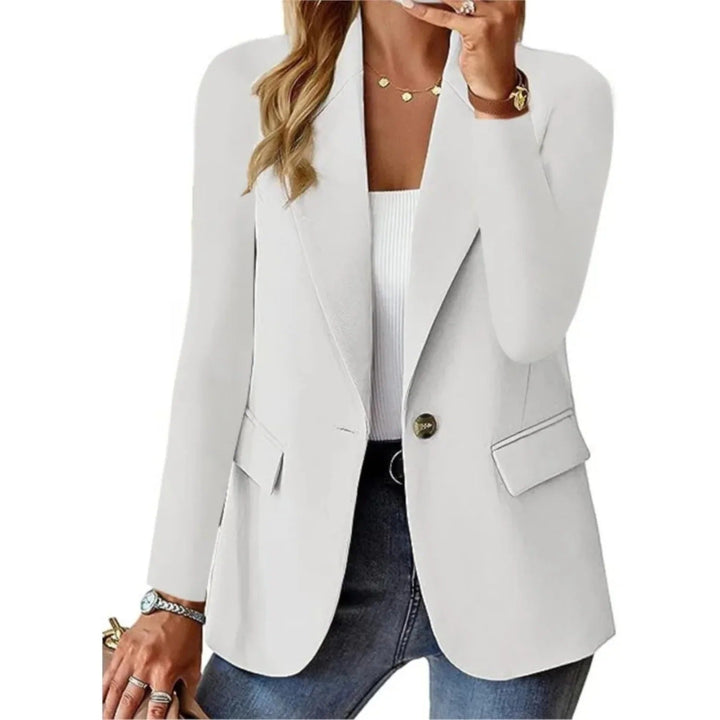 Felicity | Elegant Single Button Hot Pink Blazer With Notched Lapels
