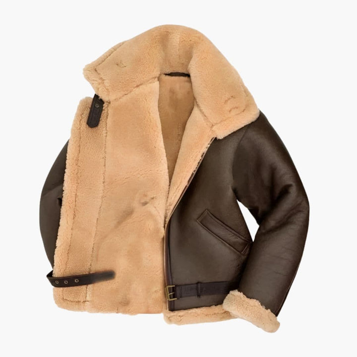 Marcus | Stylish Men's Aviator Jacket With Sherpa Lining