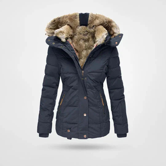 Eloise | Chic Waterproof Fur Hood Quilted Puffer Winter Jacket
