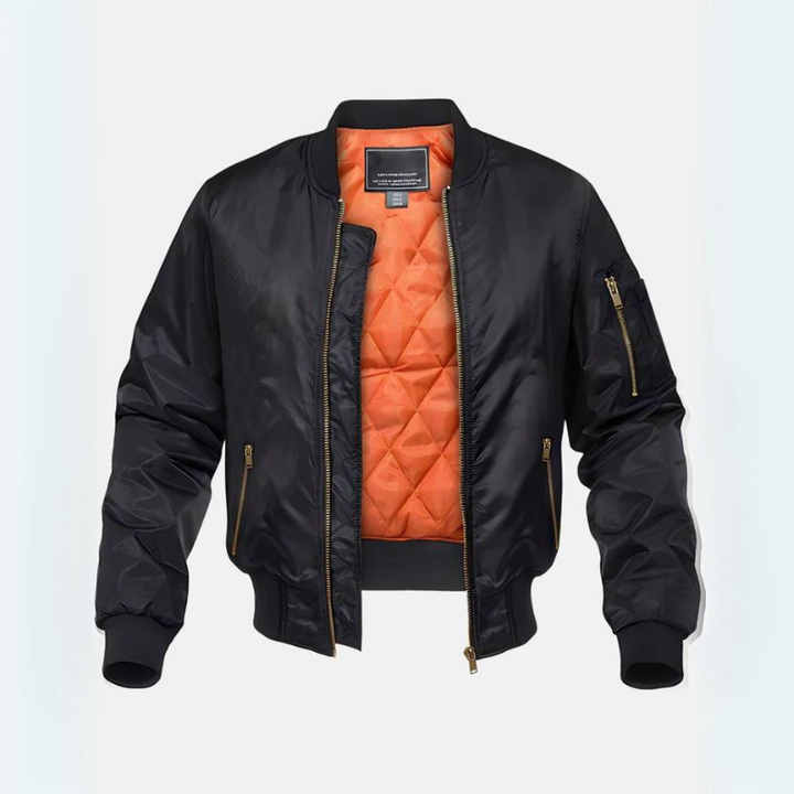 Nora | Sleek Quilted Bomber Jacket With Ribbed Collar