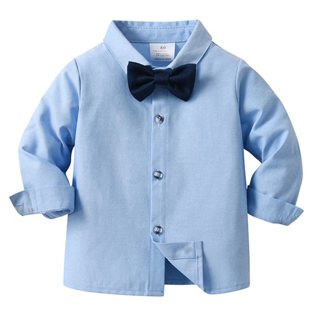 Boys' Three-Piece Formal Suit With Bow Tie And Waistcoat