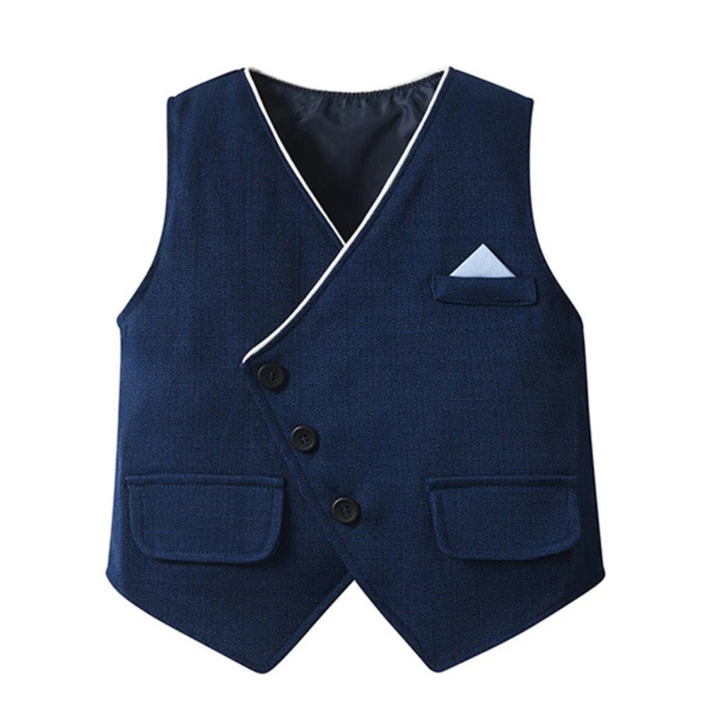 Boys' Three-Piece Formal Suit With Bow Tie And Waistcoat