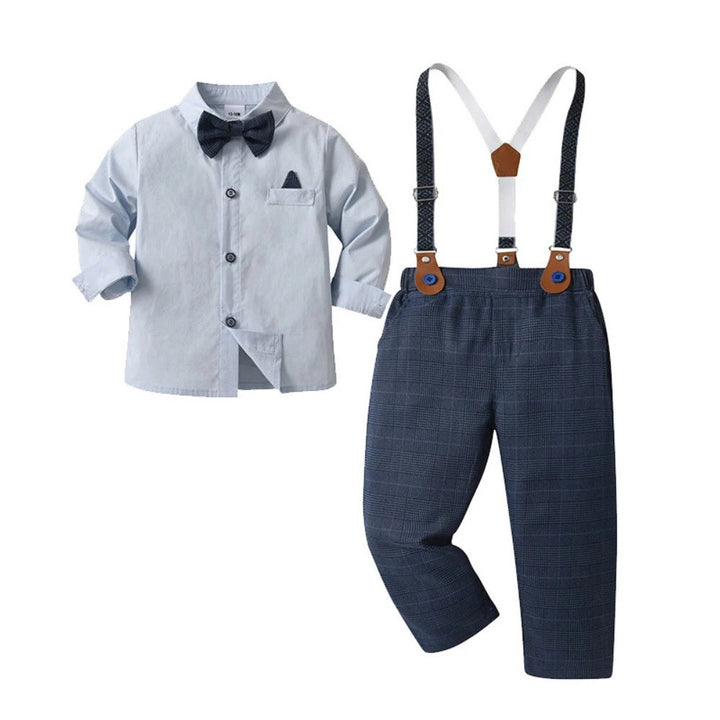 Boys' Three-Piece Formal Suit With Bow Tie And Waistcoat