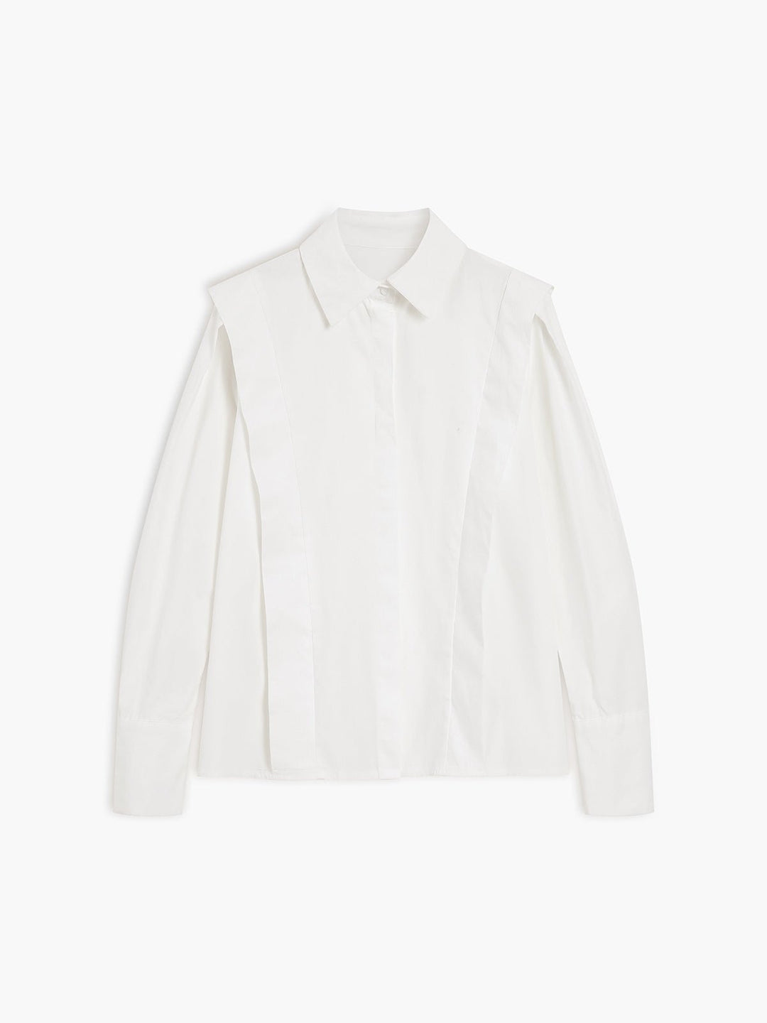 Juliet | Elegant White Cotton Button Down Shirt With Structured Silhouette