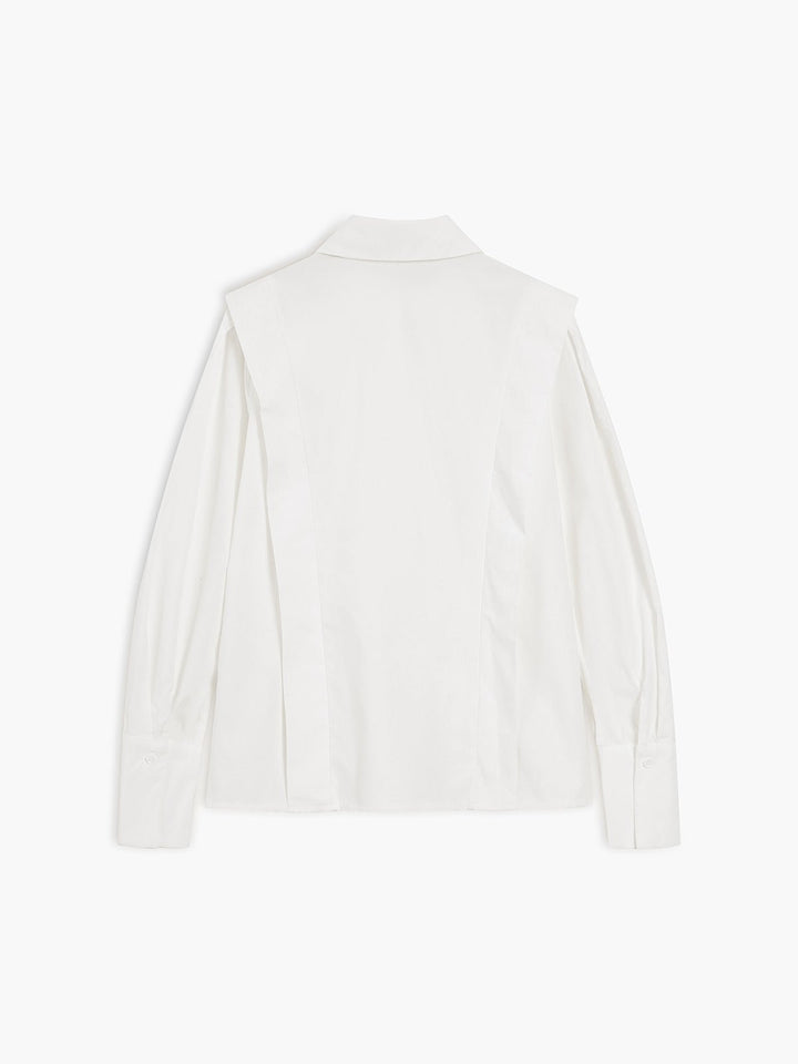 Juliet | Elegant White Cotton Button Down Shirt With Structured Silhouette