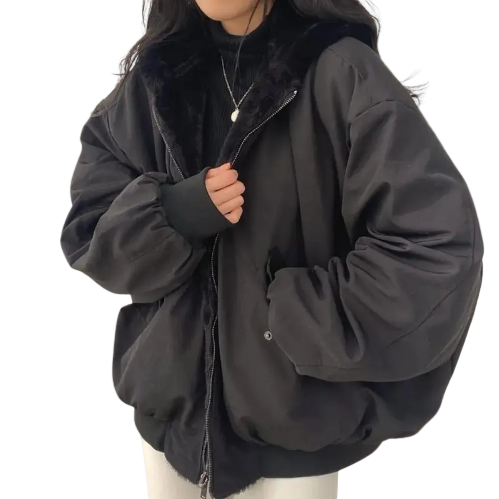 Vivienne | Chic Oversized Hooded Puffer Jacket For Women