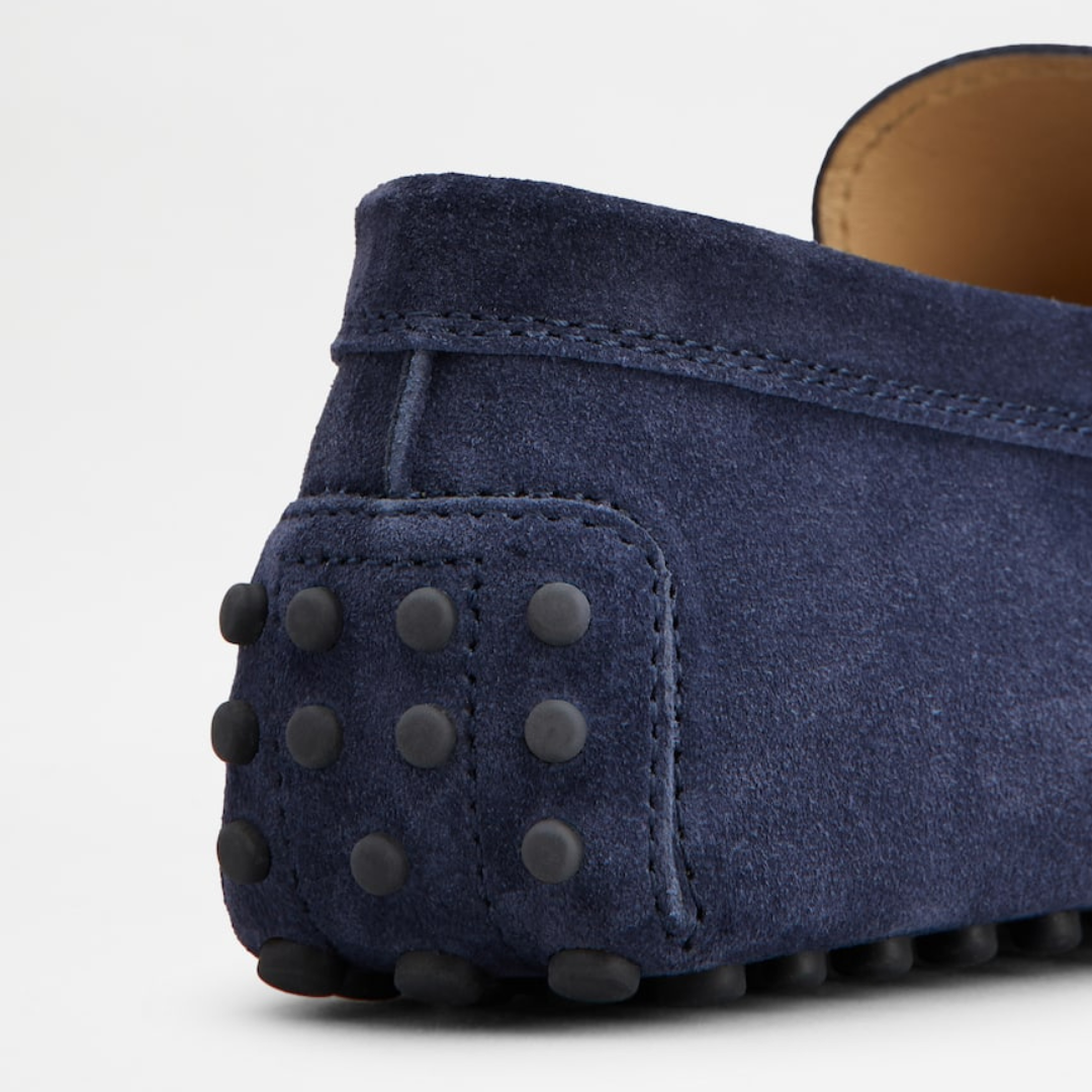 Marcus | Elegant Navy Suede Slip-On Loafers Men