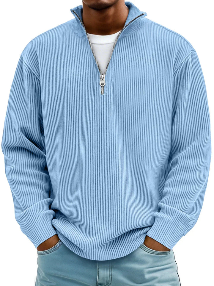 Oliver | Ribbed Half-Zip Sweater