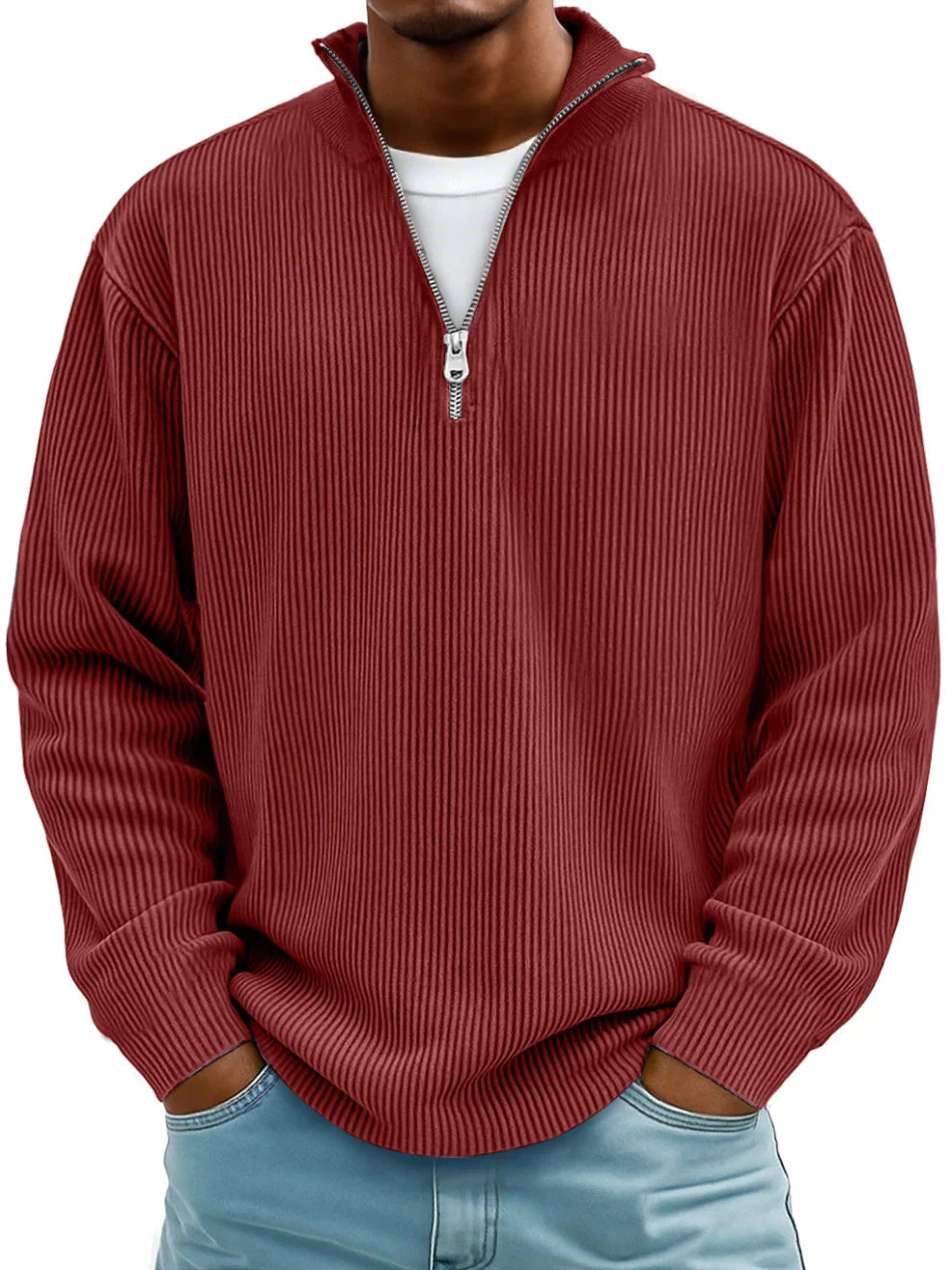 Oliver | Ribbed Half-Zip Sweater