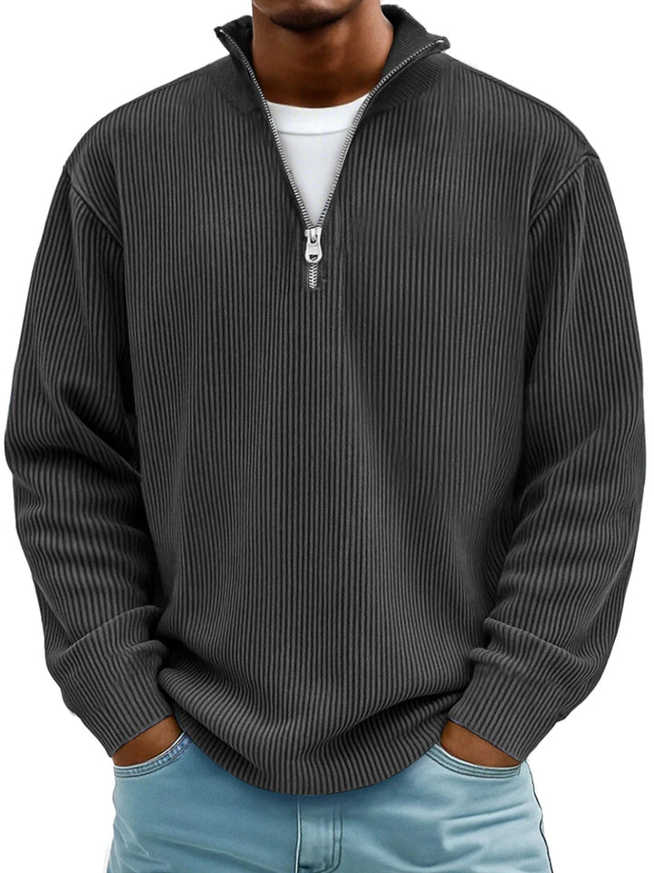 Oliver | Ribbed Half-Zip Sweater