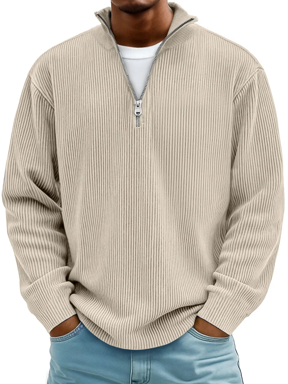 Oliver | Ribbed Half-Zip Sweater