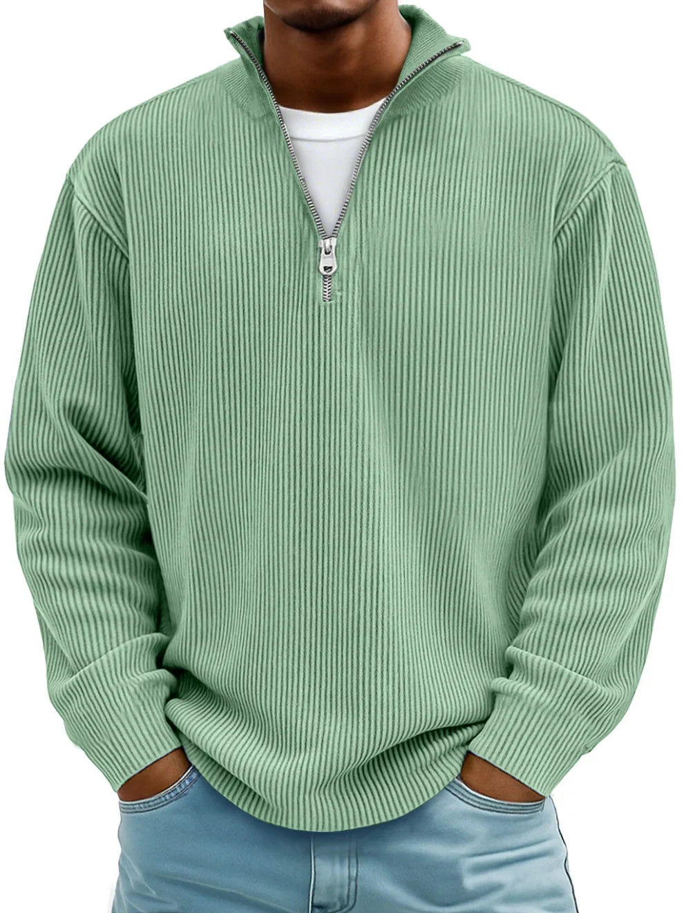 Oliver | Ribbed Half-Zip Sweater
