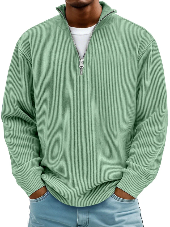 Oliver | Ribbed Half-Zip Sweater