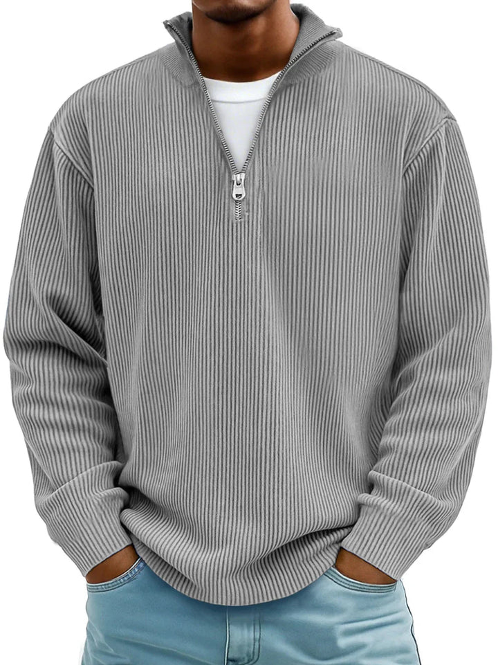 Oliver | Ribbed Half-Zip Sweater