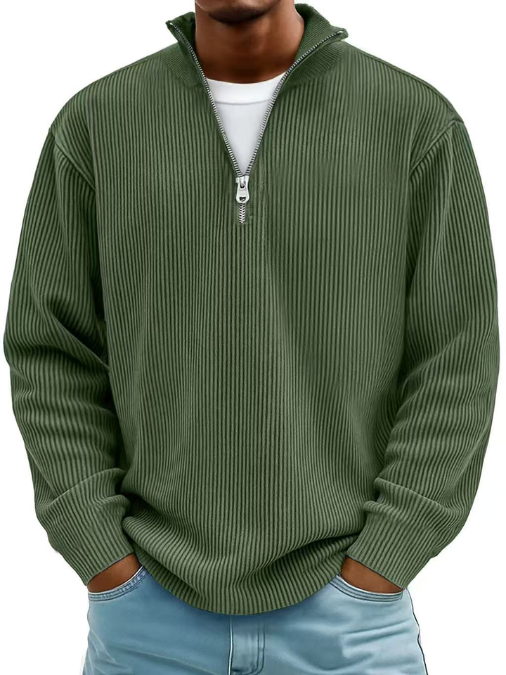 Oliver | Ribbed Half-Zip Sweater