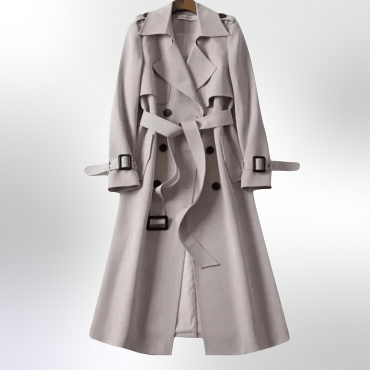 Celindra | Classic Double-Breasted Cotton Trench Coat Women