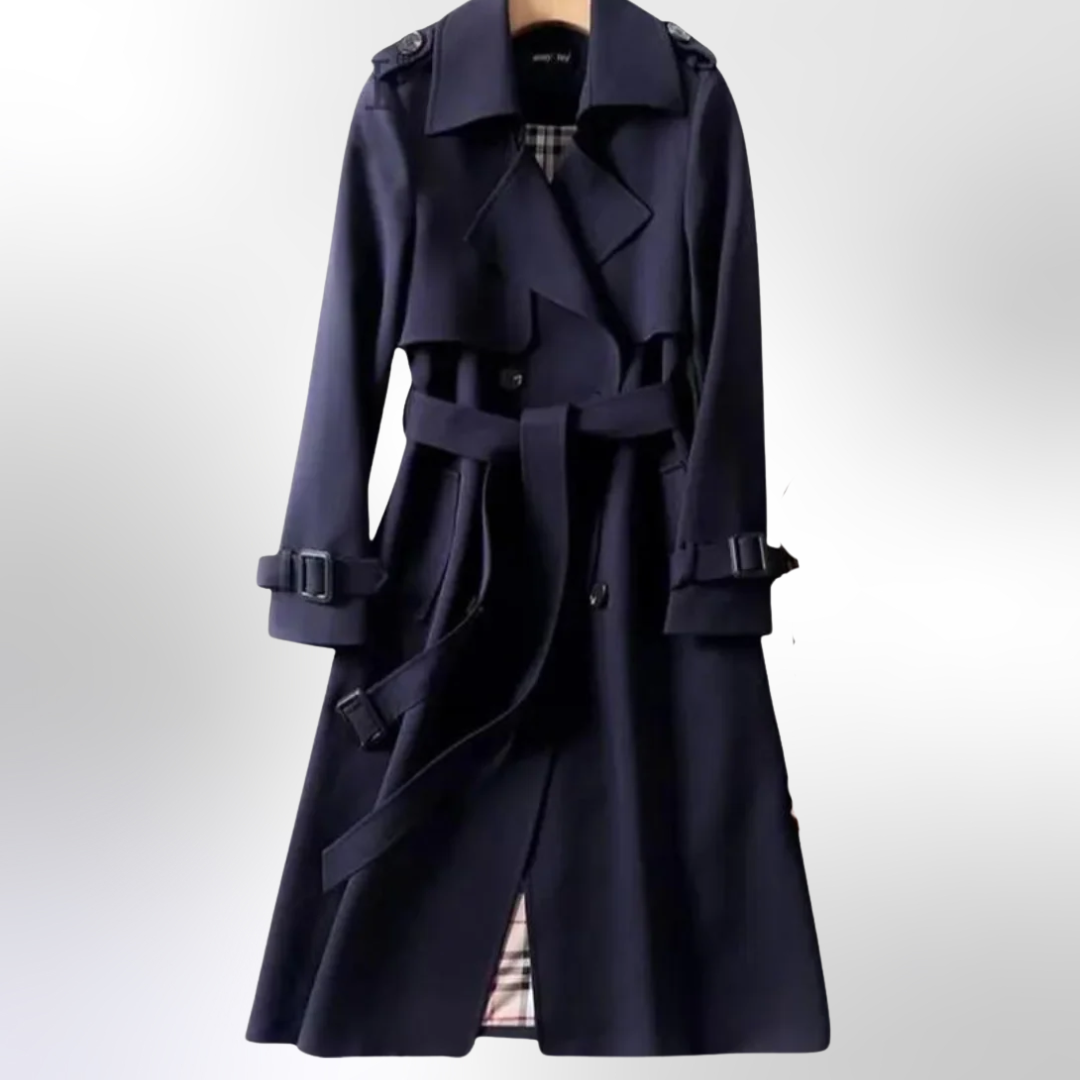 Celindra | Classic Double-Breasted Cotton Trench Coat Women