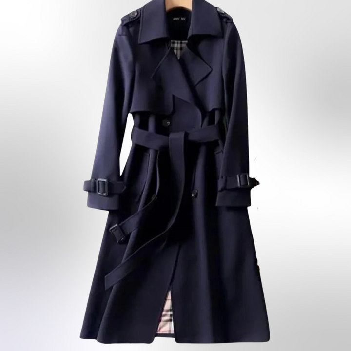 Celindra | Classic Double-Breasted Cotton Trench Coat Women