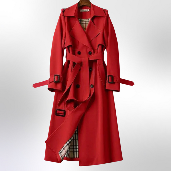 Celindra | Classic Double-Breasted Cotton Trench Coat Women