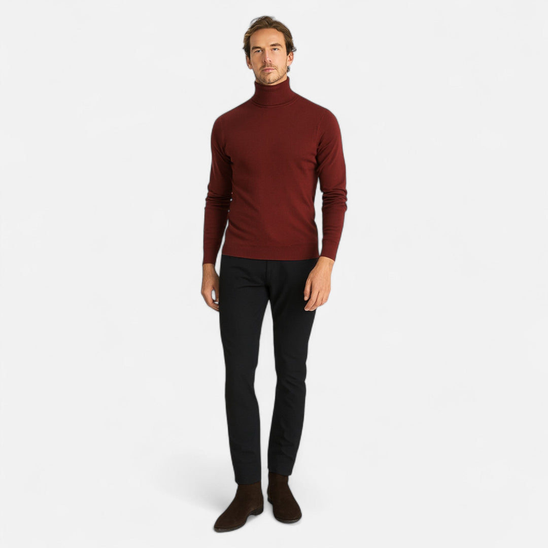 Violet | Elegant Cotton Turtleneck Sweater For Men