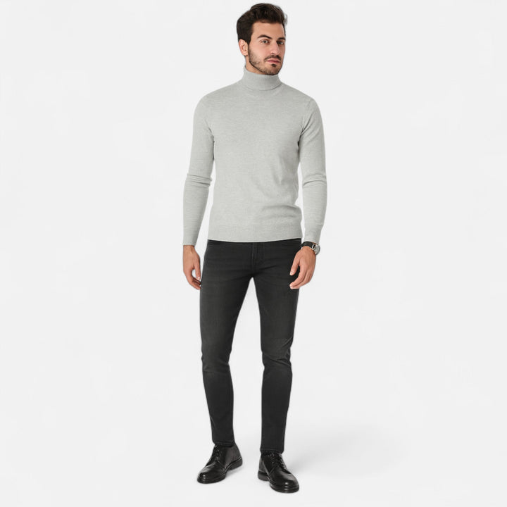 Aria | Stylish Men's Wool Turtleneck Sweater - Classic Fitted Design