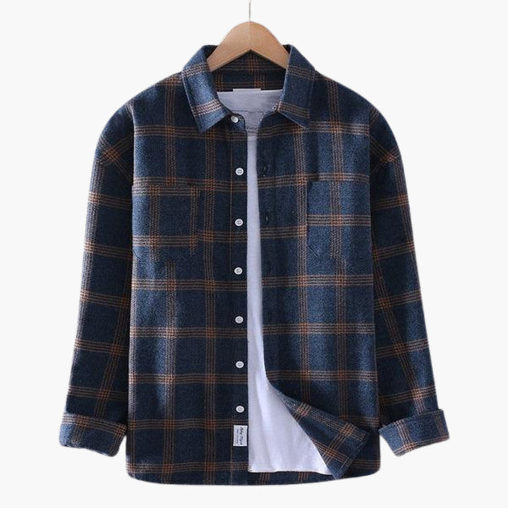 Cora | Stylish Men's Plaid Flannel Button-Up Shirt