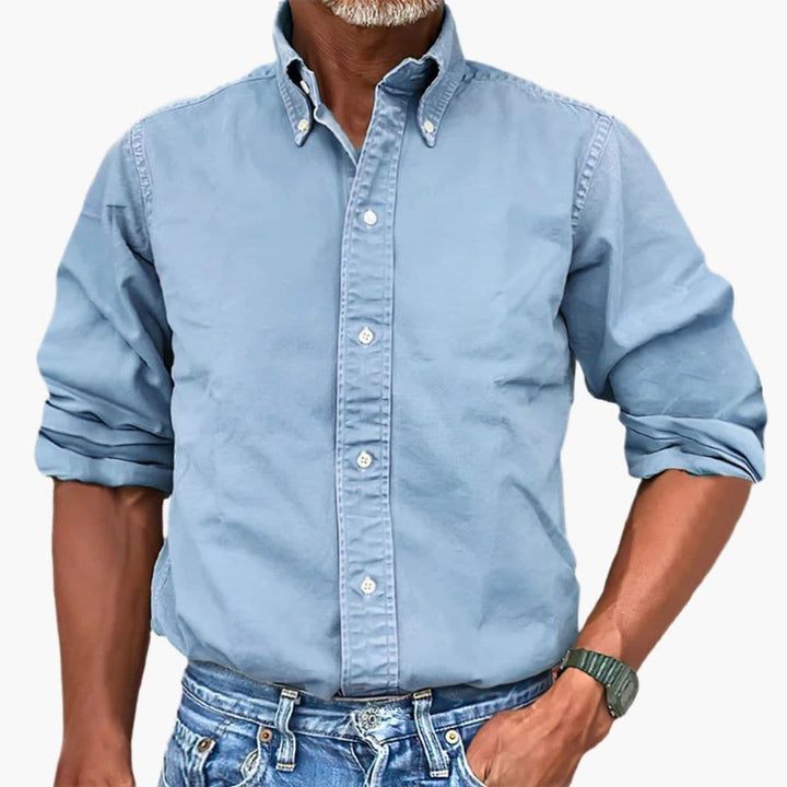 Benedict | Stylish Men's Washed Cotton Button Down Shirt