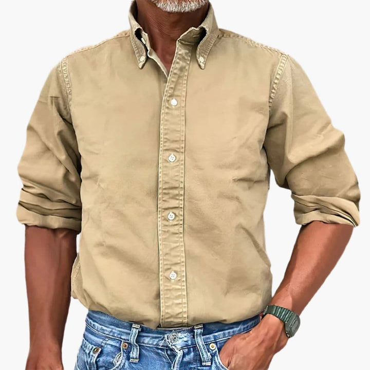 Benedict | Stylish Men's Washed Cotton Button Down Shirt