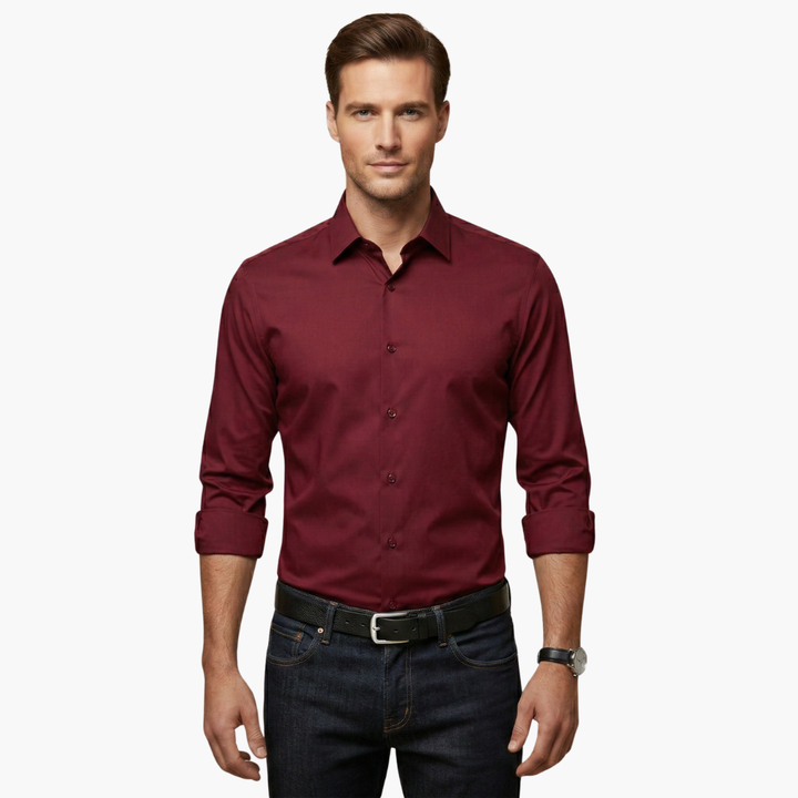 Nora | Sleek Men's Fitted Button Up Dress Shirt Long Sleeve